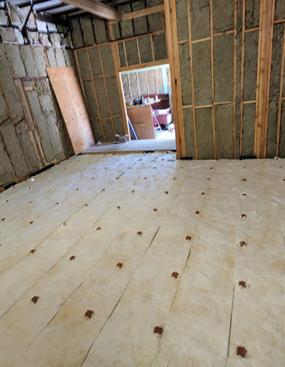 Recording artist in a booth with sound isolation
