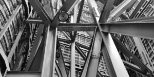 Close-up of construction tools and safety equipment