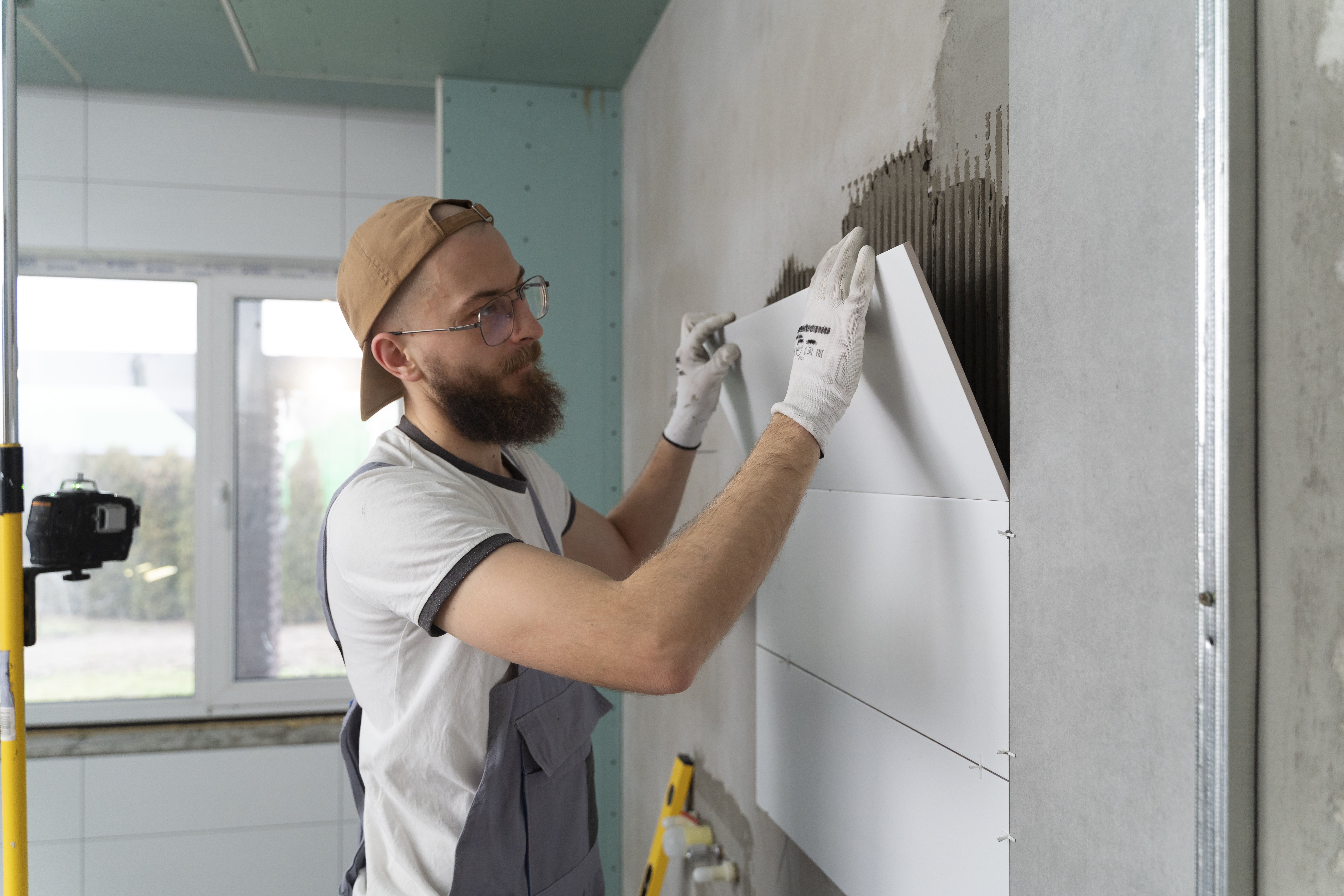 tiler-working-renovation-apartment (6) Home renovation services by Kasim Inc.